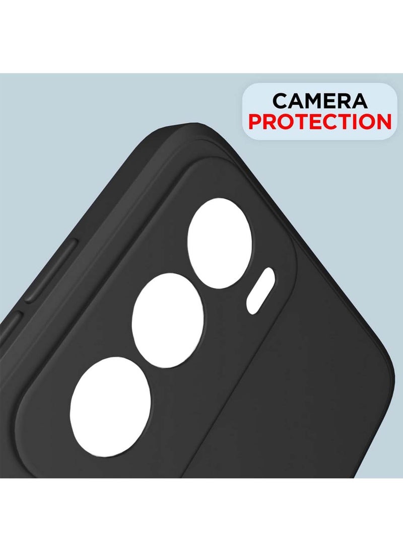 Wtech vivo Y19s 4G 2024 Premium Liquid Silicone Case Cover - Black - Image 3