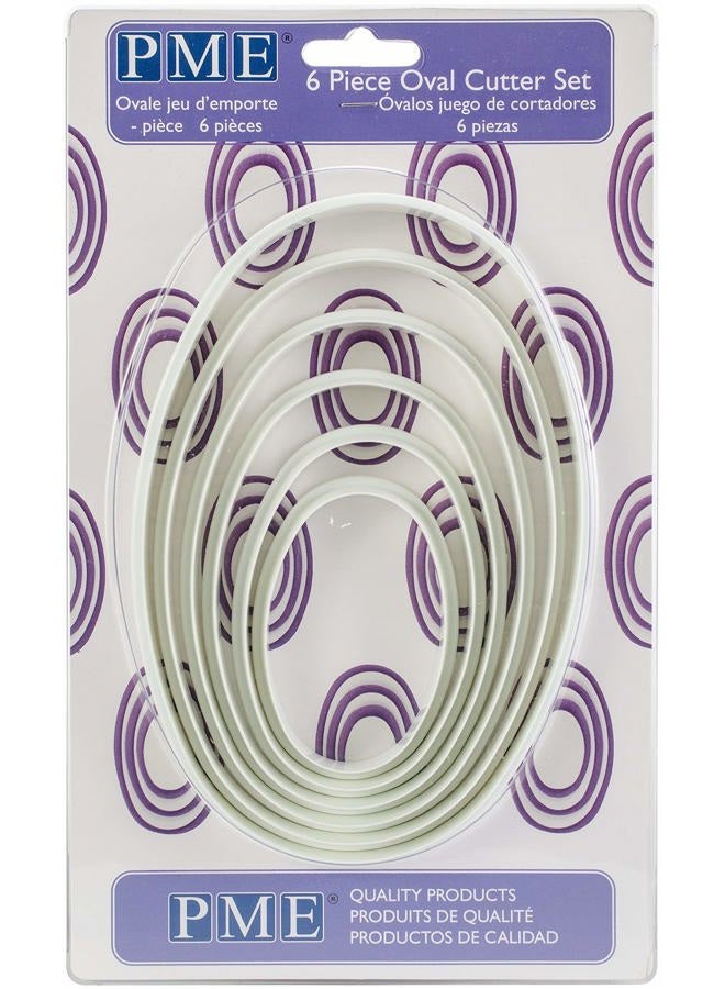 PME Oval Cutters, for Cake Decorating, Set of 6 - Image 1