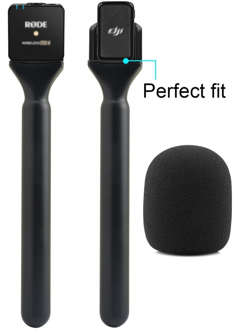 TIGER Mic Stand Holder for DJI Mic 1/2, Rode Wireless GO II, Wireless Interview Microphone Adapter Handheld Mount for Hollyland Lark M1/C1/150, Synco G1/A2, Movo & More – Versatile Mount for Wireless Mics  - Image 3