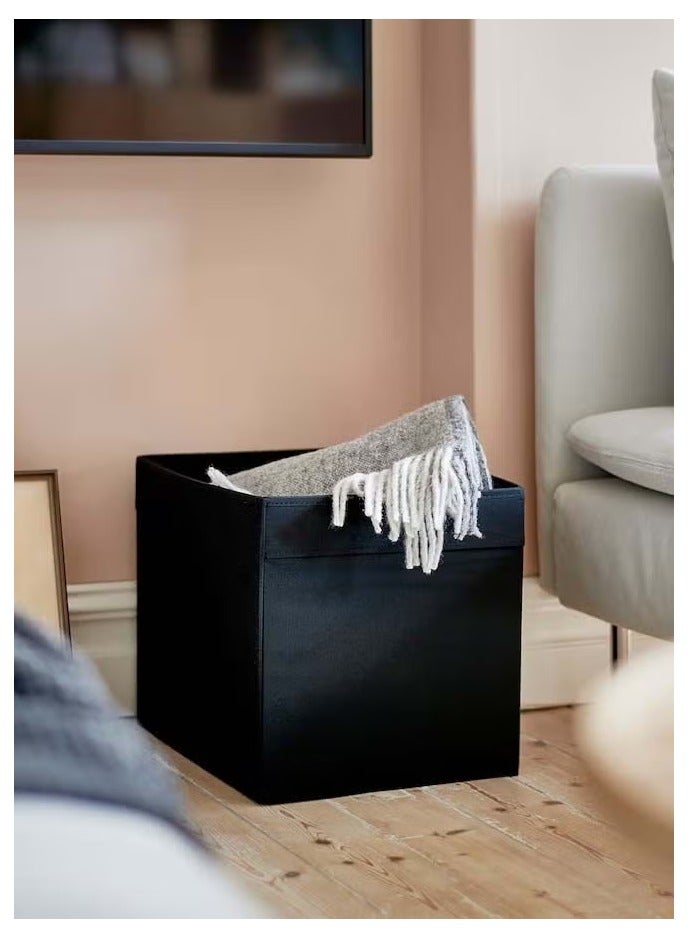 صناديق قماشية من 3 قطع قابلة للطي لون أسود مقاس 33X38X33 سم - Image 2
