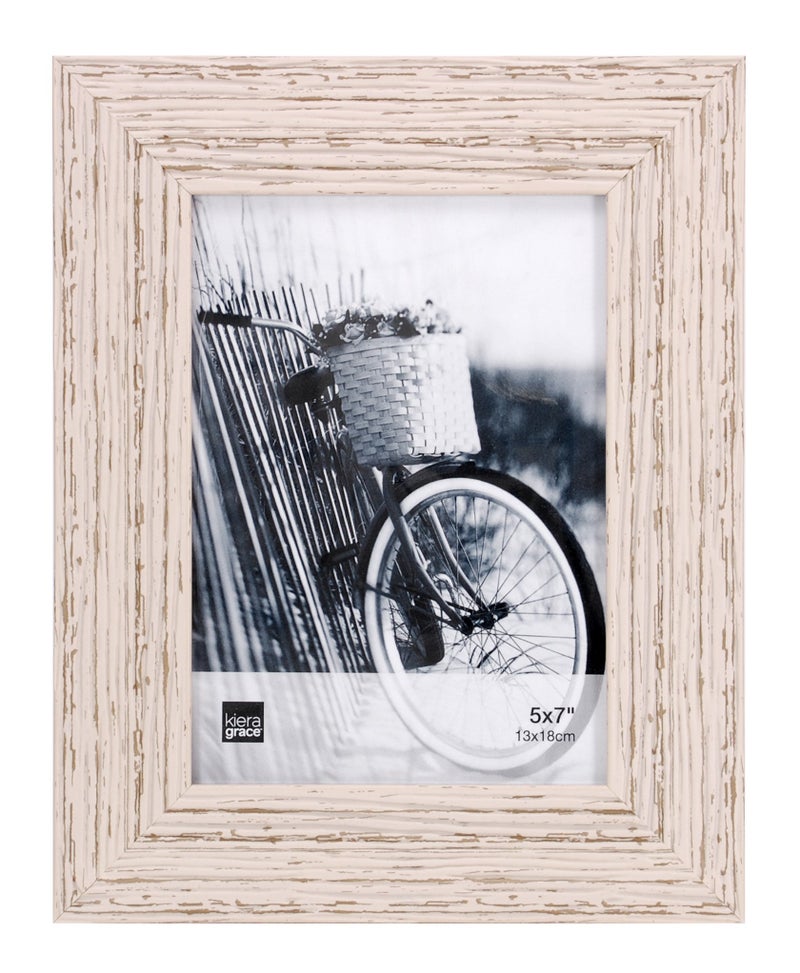 كيرا جريس Kiera Grace Maya Weathed Beachwood Picture Frame 5 × 7 بوصات بيضاء - Image 1