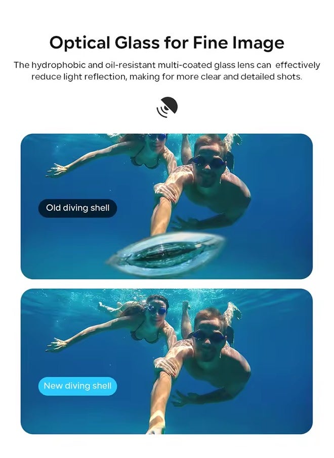 aMagisn aMagisn Invisible Dive Case for Insta360 X4,Waterproof 164ft/50m Diving Housing Cover Protective Shell Insta 360 X4 Accessories  - Image 2