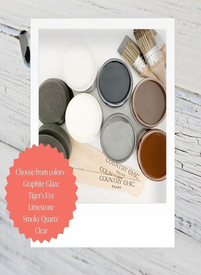 Country Chic Paint طلاء أثاث - طلاء ذو تأثيرات خاصة بنمط عتيق لطلاء الأثاث ذي الطابع الطباشيري، صبغة خشبية صديقة للبيئة، 6 خيارات ألوان - كوارتز دخاني [بني شوكولاتة] - (4 أونصة) - Image 5