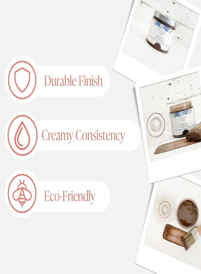 Country Chic Paint طلاء أثاث - طلاء ذو تأثيرات خاصة بنمط عتيق لطلاء الأثاث ذي الطابع الطباشيري، صبغة خشبية صديقة للبيئة، 6 خيارات ألوان - كوارتز دخاني [بني شوكولاتة] - (4 أونصة) - Image 2