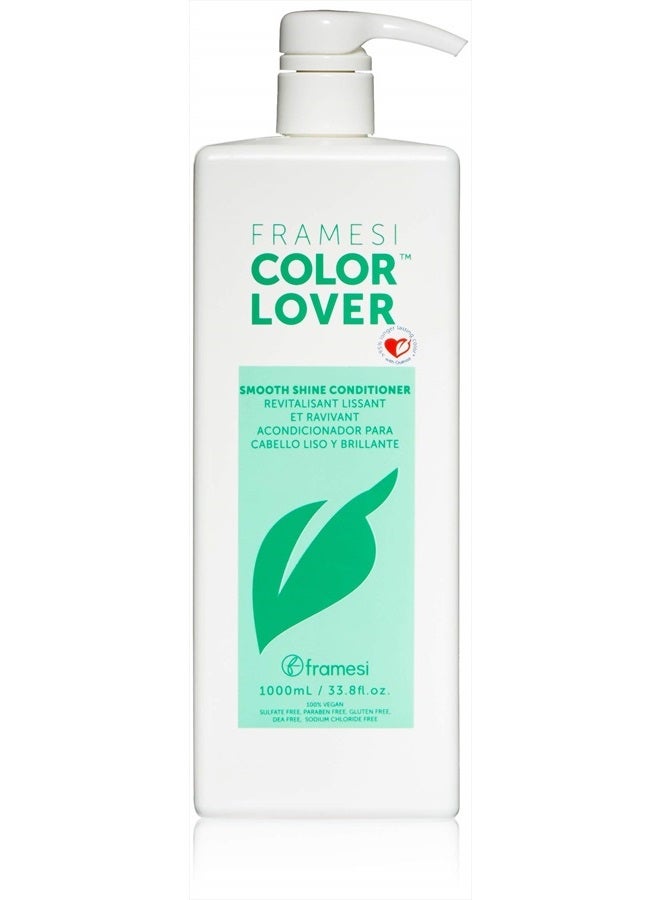 Framesi Color Lover Smooth Shine Conditioner, 33.8 fl oz, Sulfate Free Conditioner with Coconut Oil and Quinoa, Color Treated Hair - Image 1