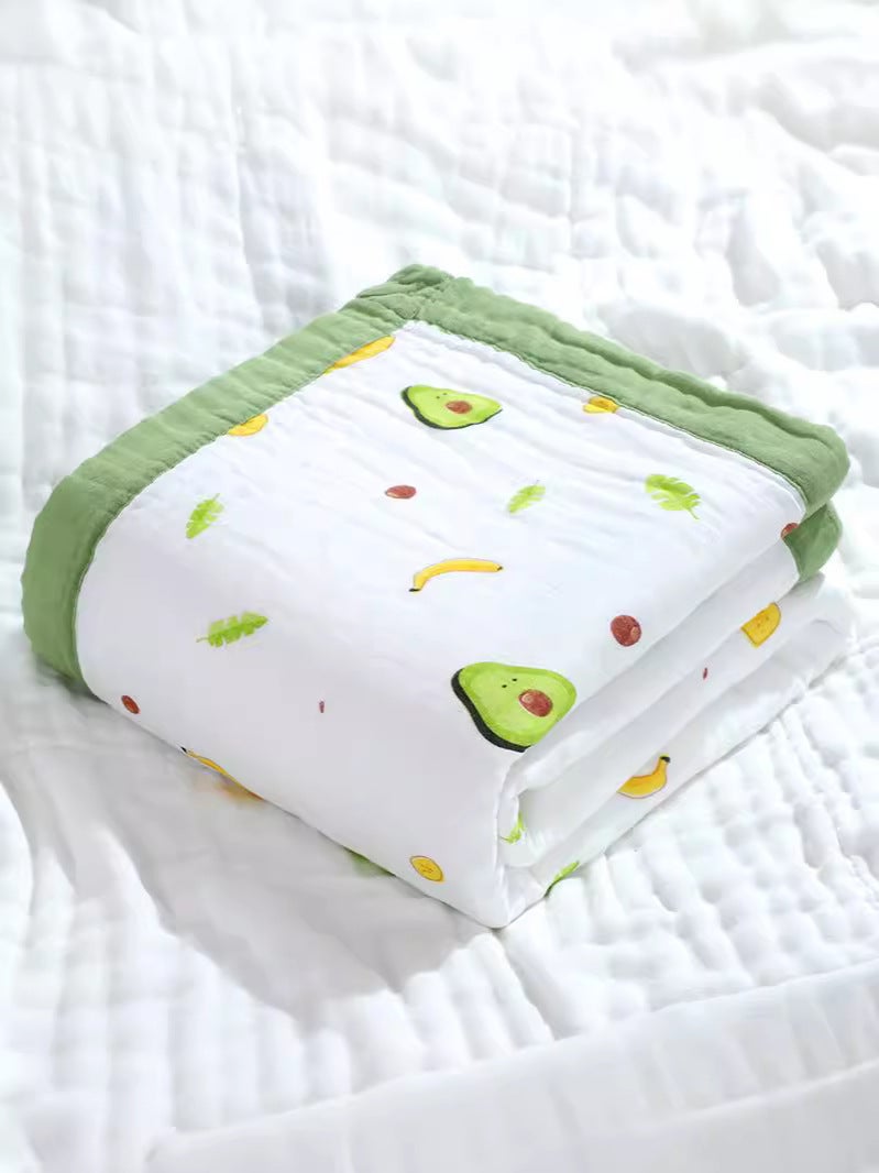 Four-Layer Born Gauze Wide-Brimmed Bath Towel Baby Blanket Bath Towel Enlarged Breathable Absorbent Baby Blanket - Image 5