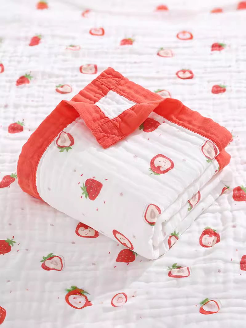 Four-Layer Born Gauze Wide-Brimmed Bath Towel Baby Blanket Bath Towel Enlarged Breathable Absorbent Baby Blanket - Image 2