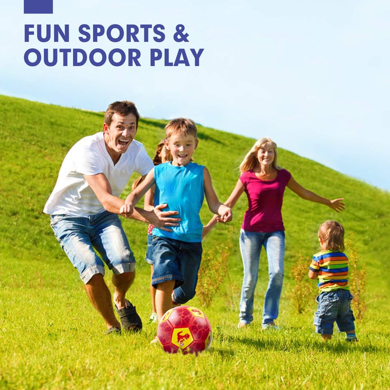 hahaland Size 3 Soccer Ball for Kids with Pump Mesh Bag - Dinosaur Ball Set - Outside/Backyard/Outdoor Toys for Kids Ages 3-4-5-8 - Kids Games Soccer Gifts for 3 Year Old - Image 5