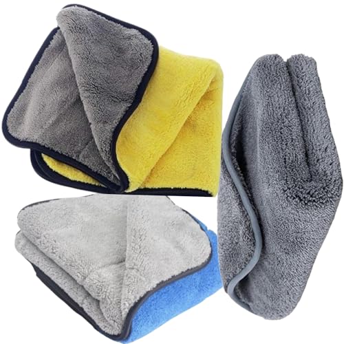 SARANSARO Microfiber Cleaning Cloths, 3pcs, for Car, Motorcycle, Laptop, House, Dusting, Kitchen (3) - Image 1
