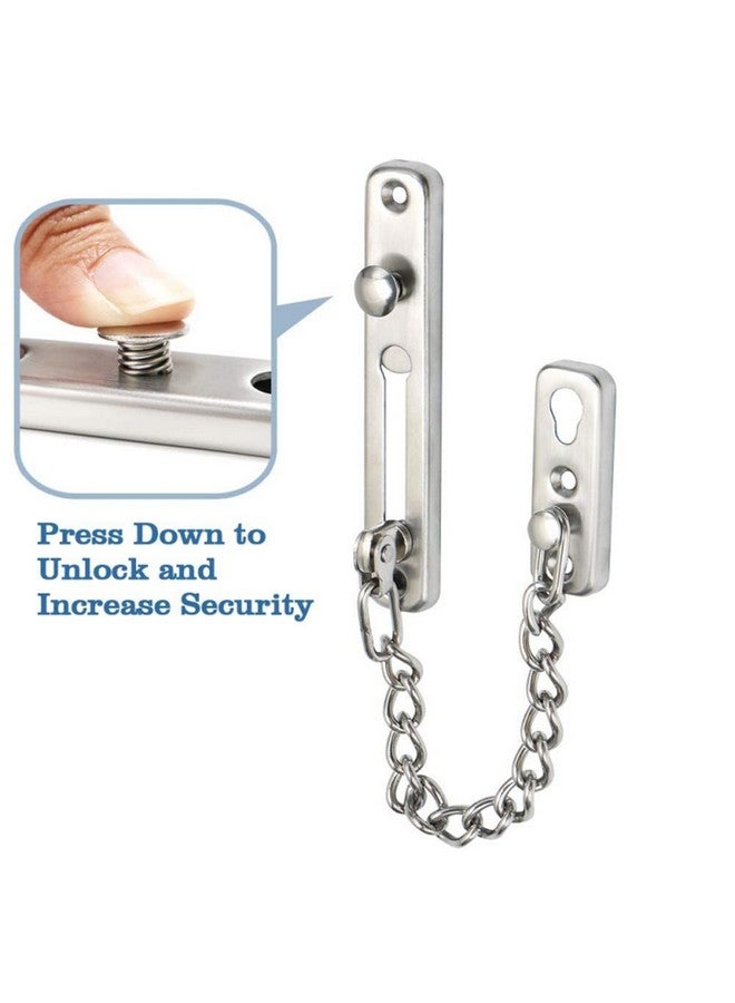 FDSHIP Door Safety Chain, Door Security Guard for Home Door Chain for Safe and Secure Home, Stainless Steel, Silver - Image 3