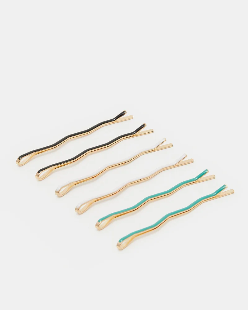 REDTAG Women Assorted Metal Hair Pins (6 Pieces)