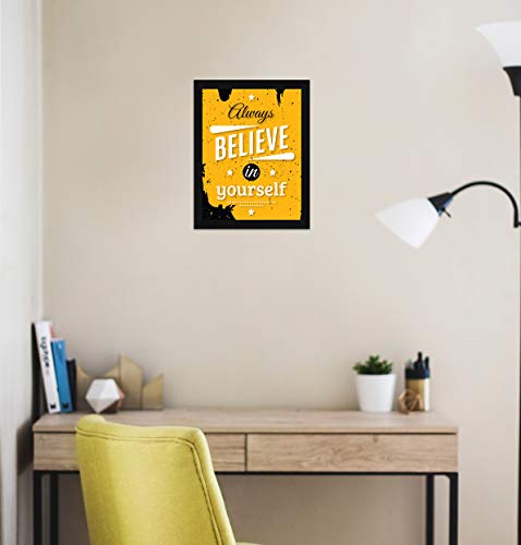 ArtX Paper Motivational Quote Always Believe In Yourself Wall Frame Art Painting, Multicolor, Motivational, 10.5X13.5 in, Set of 1 - Image 3