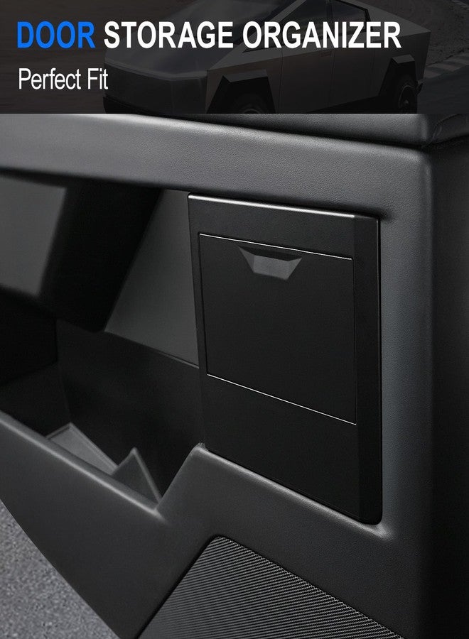 ELECFRESH Door Built-in Hidden Storage Organizer for Cybertruck Accessories, Both Side Door Garbage Tray with Push-on Lid for Tesla Cybertruck Accessories 2024 2023 2022 (B) - Image 4