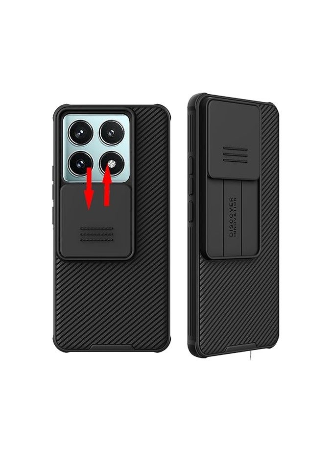 general Case Compatible with Xiaomi Mi 14T Pro, Slide Cover Camera Lens Privacy Protection Case TPU Bumper Hard PC Back Cover for Mi 14T Pro - Image 1