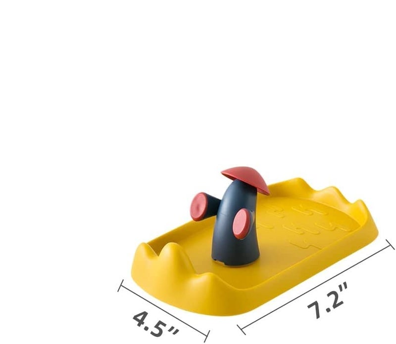 UNIQUE CART UNIQUE CART® Space Saving Small Lid Rest Detachable Cute Mushroom Ladle Rest Spatula Holder Coffee Spoon Rest Kitchen Utensil Holder Spoon Rest with Pot Lid Holder for Kitchen Counter (Yellow)  - Image 2