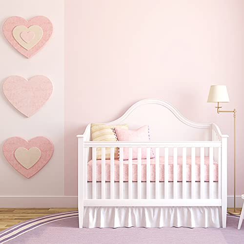 HeloHo Solid Light Pink Wallpaper 394"X15.7" Matte Textured Contact Wallpaper Peel and Stick Modern Self Adhesive Removable Wallpaper Waterproof Paper for Living Room Bedroom Decor - Image 3