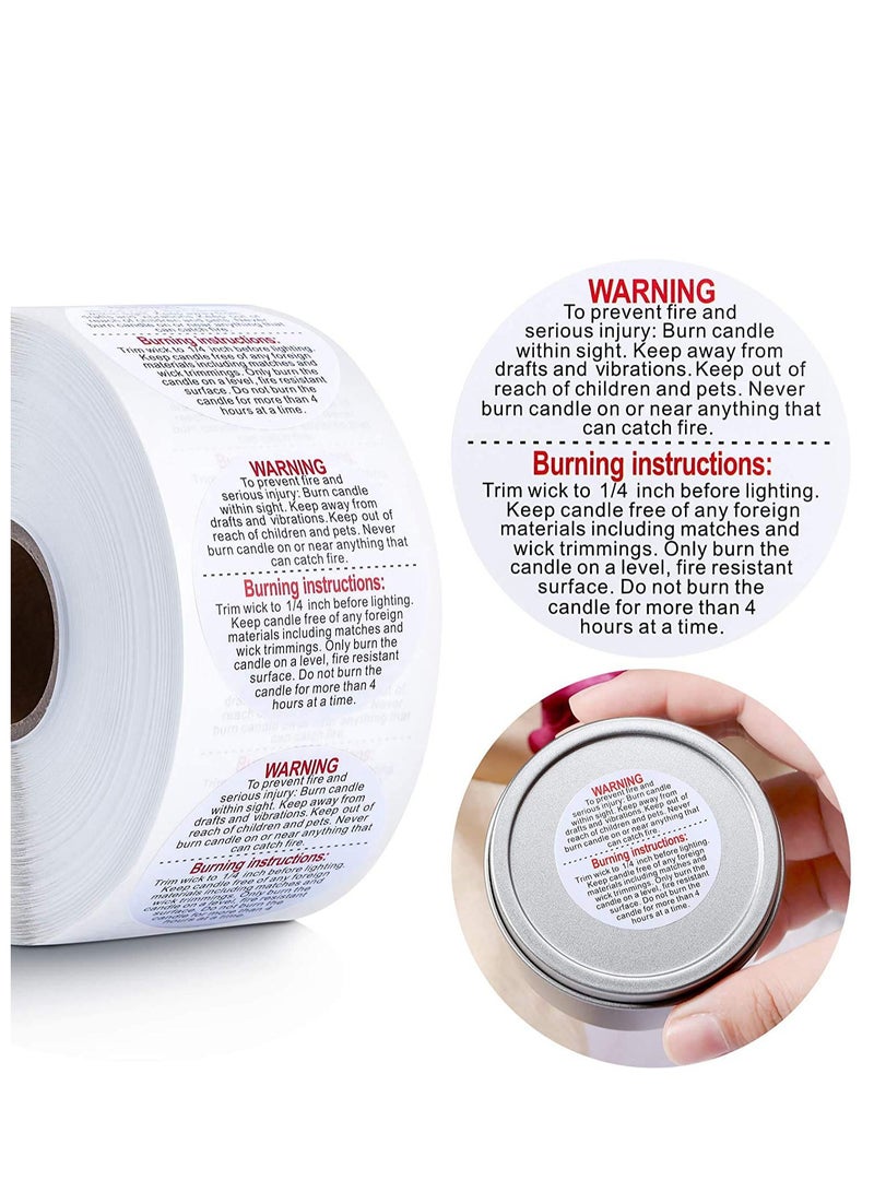 Zikra Candle Warning Labels, Candle Jar Container Stickers Candle Safety Labels, Candle Warning Sticker Decals - Image 1
