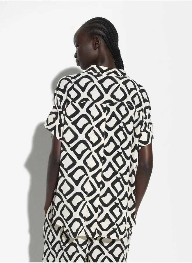 PARFOIS Short Sleeve Printed Shirt