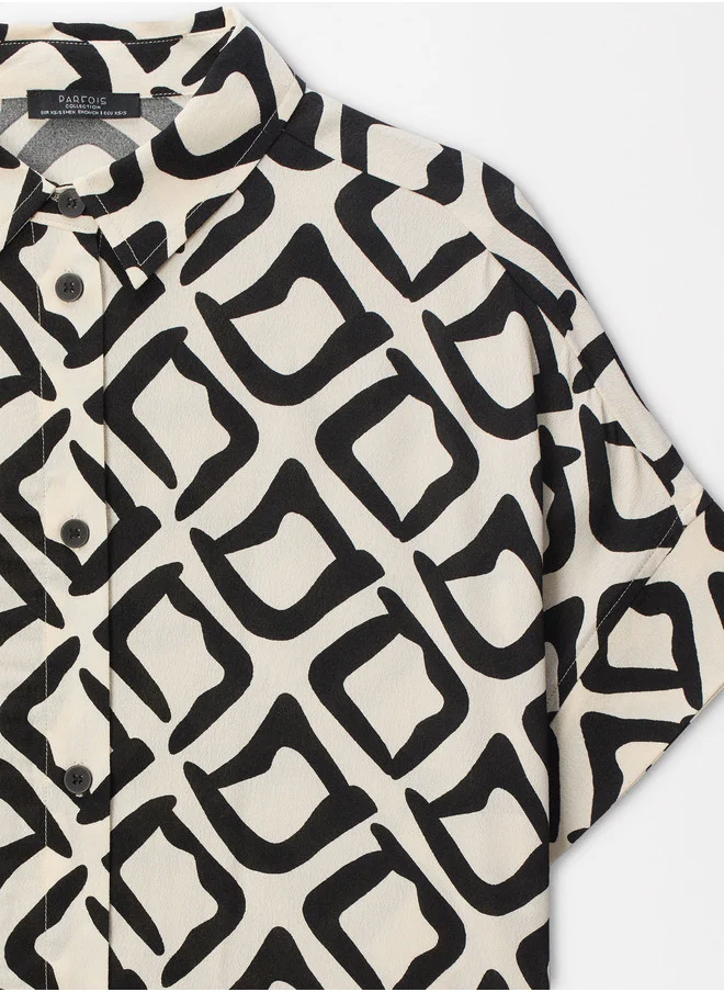 PARFOIS Short Sleeve Printed Shirt
