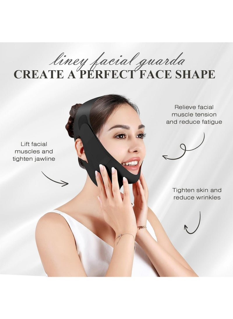 LLASIDO Chin Strap for Sleeping,Adjustable Chin Strap,Jaw Strap,Jawline Shaper,V Line Lifting Mask,Black - Image 2