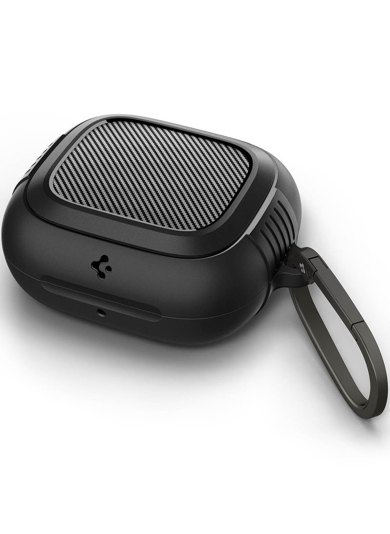 Spigen Rugged Armor for Powerbeats Pro 2 Case Cover (2025) Secure Protection with Carbon Fiber Accents - Matte Black  - Image 1