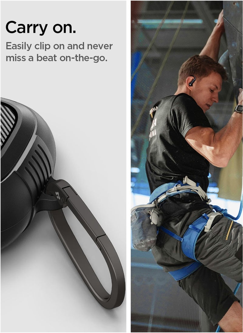 Spigen Rugged Armor for Powerbeats Pro 2 Case Cover (2025) Secure Protection with Carbon Fiber Accents - Matte Black  - Image 4