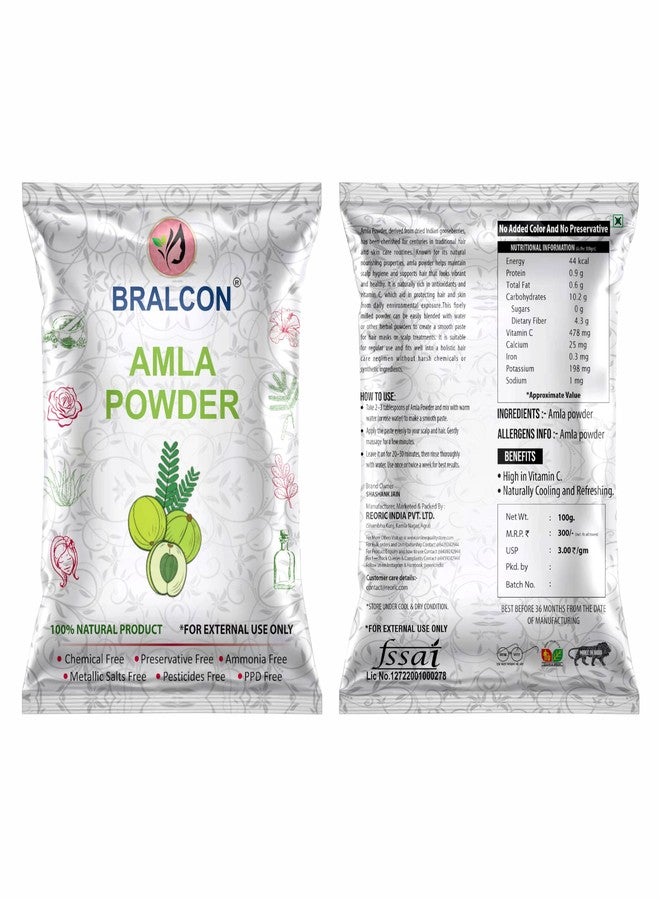 BRALCON Amla Powder 100g || 100% Natural Amla Indian Gooseberry Fruit Powder for Hair 100g Pack - Image 3