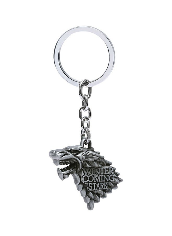 NIBEMINENT Game Of Thrones Winter Is Coming Keychain Silver  - Image 1