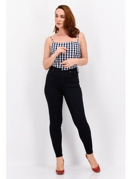 Pepe Jeans Women Square Neck Sleeveless Checkered Tank Top, White Combo  - Image 4