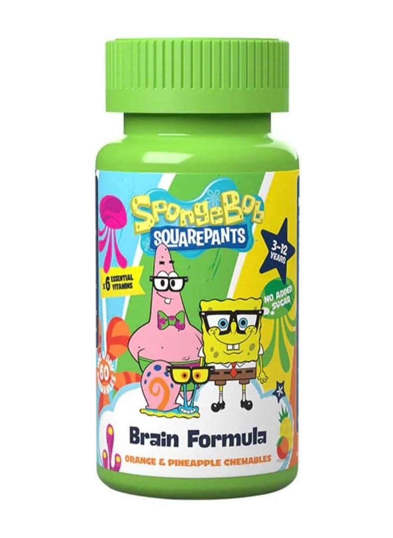 Vitamin D to the Rescue - SpongeBob SquarePants Nickelodeon Multivitamins with added Probiotics Orange & Pineapple 60 Chewables - Image 1