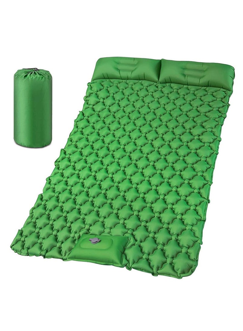 Generic Double Camping Sleeping Pad Inflatable Presser Foot Ultralight 2 Person Pillow Hiking Travel Backpacking Tent  - Image 1