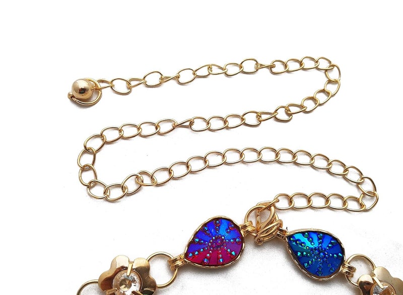 Vritraz Women And Girl Fashion Metal Stretchable Gold Plated Belly Chain Waist Belt Jewellery kamarband Waistband - Image 3