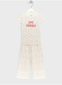 Casual T-Shirt & Joggers Set For Girls