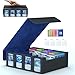 SENVINI 4Row Trading Card Storage Box Bulk Cards Case for 3200 Mtg tcg Magic Playing Game Card Organizer Commander Deck Box with 4 Supports 24 Dividers Strap - Image 3