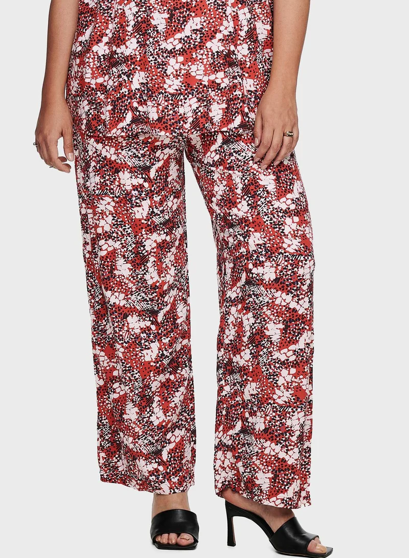 Only Carmakoma Printed Wide Leg Pants