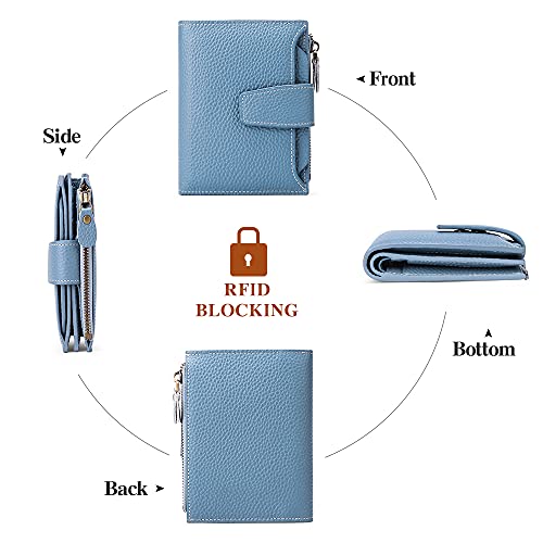 FALAN MULE Small Wallet for Women Leather Bifold Compact RFID Blocking Small Womens Wallet Purse - Image 4