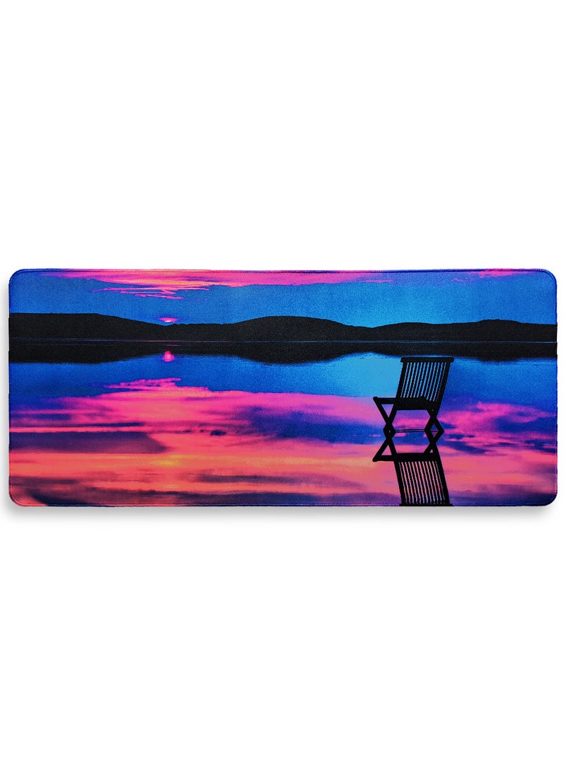 Generic - Large Mouse Pad, Sunset Design (70cm x 30cm x 2mm), HD Print Pattern Desk Mat, Extended Mouse Pad and Keyboard Mouse Pads, Waterproof Fabric Surface Mouse Pads for Office, Anti-Slip Rubber Base - Image 1
