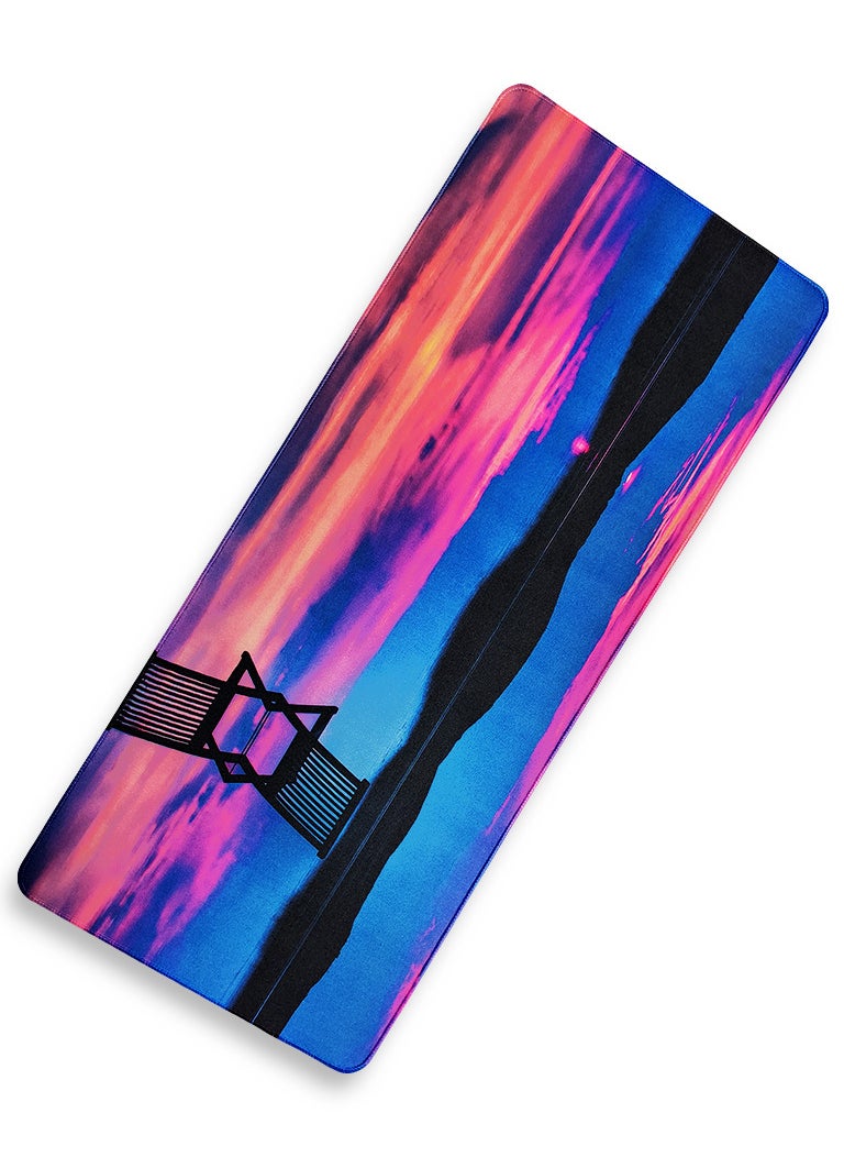 Generic - Large Mouse Pad, Sunset Design (70cm x 30cm x 2mm), HD Print Pattern Desk Mat, Extended Mouse Pad and Keyboard Mouse Pads, Waterproof Fabric Surface Mouse Pads for Office, Anti-Slip Rubber Base - Image 1