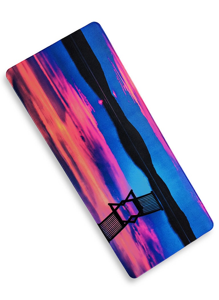 Generic - Large Mouse Pad, Sunset Design (70cm x 30cm x 2mm), HD Print Pattern Desk Mat, Extended Mouse Pad and Keyboard Mouse Pads, Waterproof Fabric Surface Mouse Pads for Office, Anti-Slip Rubber Base - Image 1