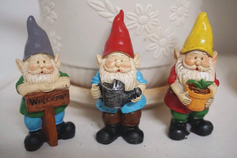 MUAMAX Miniature Gnome Figurines Fairy Gardens Gnomes Accessories Gift for Garden Little Gnomes Small Gnome 3'' - Image 2