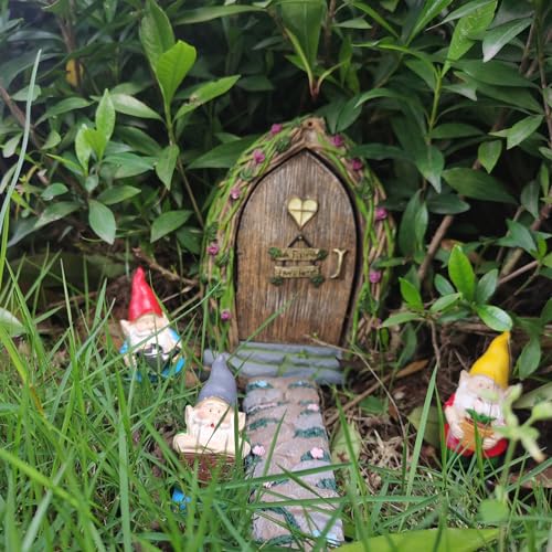 MUAMAX Miniature Gnome Figurines Fairy Gardens Gnomes Accessories Gift for Garden Little Gnomes Small Gnome 3'' - Image 5