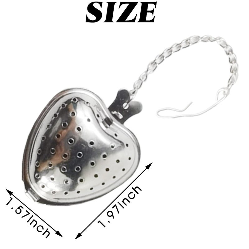 Tihood 15Pcs Tea Strainer Stainless Steel Mesh Tea Ball Infuser Premium Tea Filter Tea Interval Diffuser With Extended Chain Hook For Loose Leaf Tea And Spices & Seasonings - Image 2