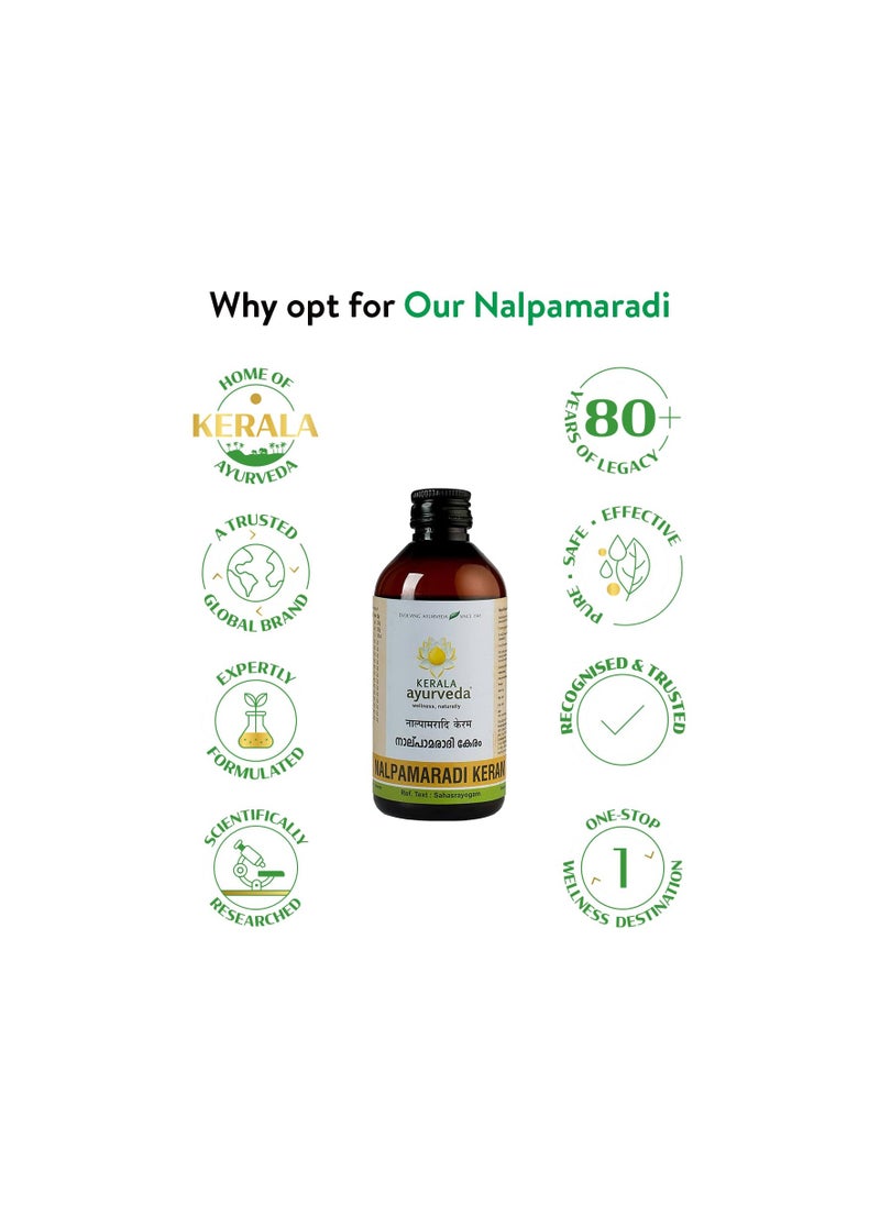 Kerala Ayurveda Kerala Ayurveda Nalpamaradi Keram 200ml | Face & Body Oil | Detan Oil | For All Skin Types| Suitable for All Skin Types | Removes Tan and Dark Spots | Heals Skin | With Nalpamara, Haridra, Usira, Amla, Manjistha, Raktachandana | Coconut Oil Base |  - Image 4