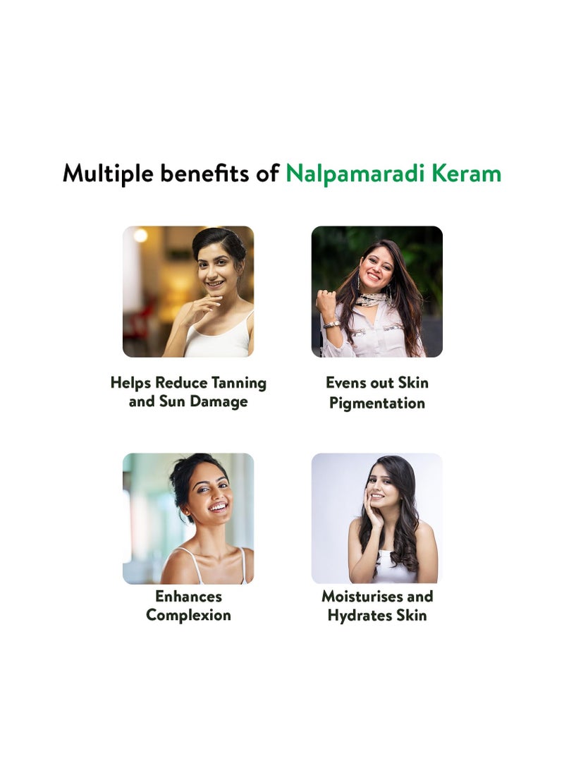 Kerala Ayurveda Kerala Ayurveda Nalpamaradi Keram 200ml | Face & Body Oil | Detan Oil | For All Skin Types| Suitable for All Skin Types | Removes Tan and Dark Spots | Heals Skin | With Nalpamara, Haridra, Usira, Amla, Manjistha, Raktachandana | Coconut Oil Base |  - Image 2