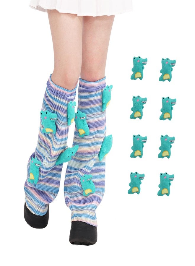 DAZCOS Animal Leg Warmer for Women Cute Knit Leg Socks Kawaii Over Knee Legwarmers (Blue, one size) - Image 1