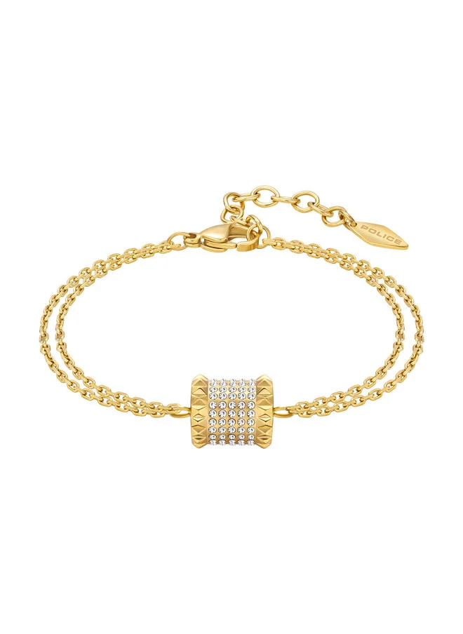 بوليس Barrel Bracelet for Women Gold Plating with crystalsPEJLB0001403