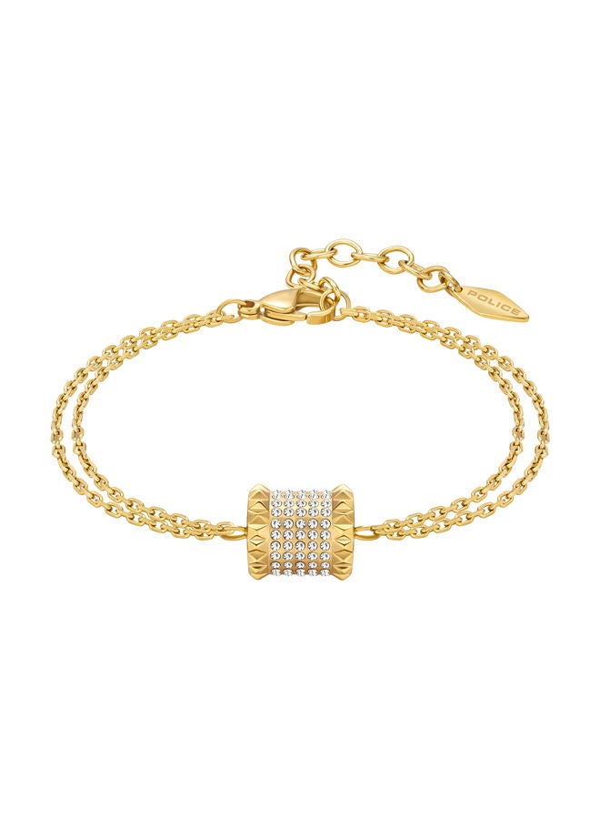 POLICE Barrel Bracelet for Women Gold Plating with crystalsPEJLB0001403  - Image 1