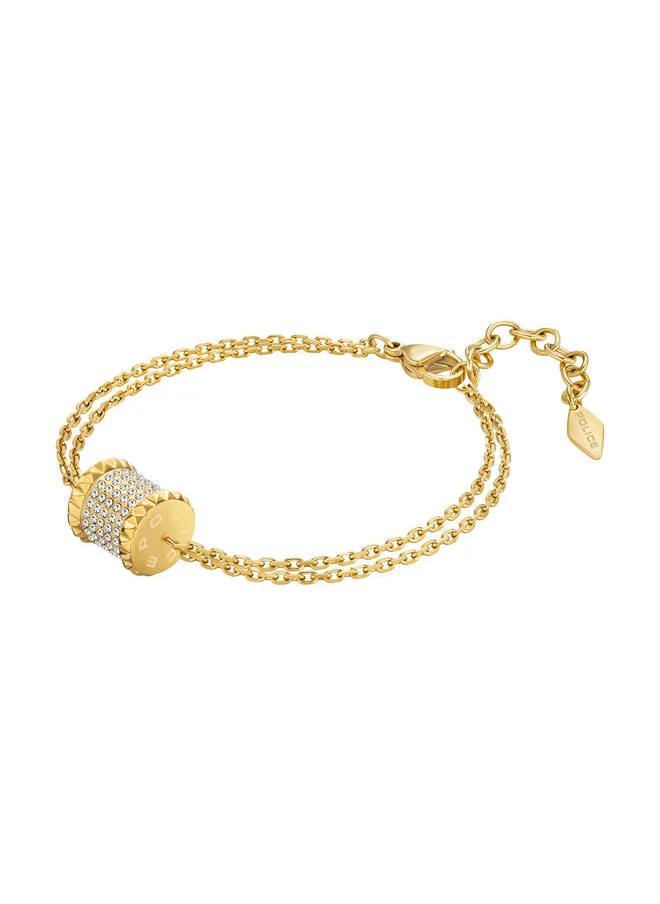 بوليس Barrel Bracelet for Women Gold Plating with crystalsPEJLB0001403