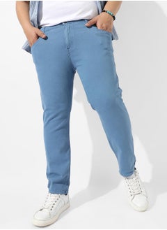 Instafab Plus Instafab Plus Men's Blue Solid Denim Jeans  - Image 1