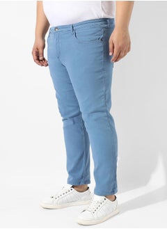 Instafab Plus Instafab Plus Men's Blue Solid Denim Jeans  - Image 3